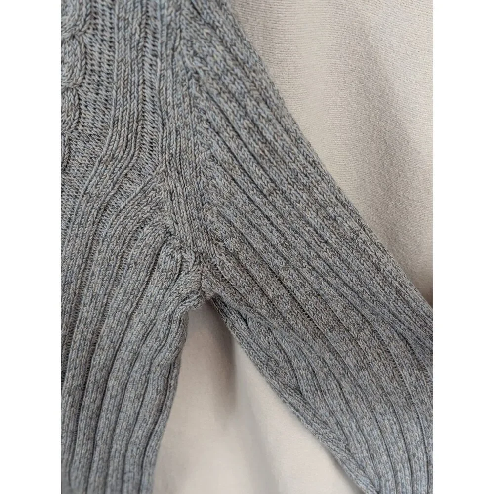 Banana Republic Relaxed Collared Cable Knit Sweater Light Blue Men's Size Large